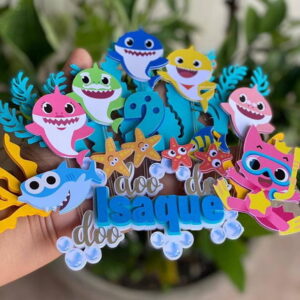 Arquivo de Corte Topo de Bolo Baby Shark Csv523