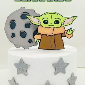 Arquivo de Corte Topo de Bolo Baby Yoda 100% Camadas Studio
