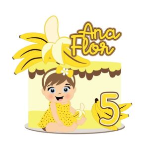 Arquivo de Corte Topo de Bolo Bananinha Menina