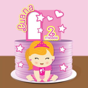 Arquivo de Corte Topo de Bolo Barbie Baby Studio