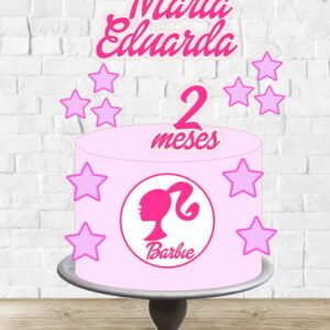 Arquivo de Corte Topo de Bolo Barbie Circulo Silhoueta