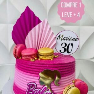 Arquivo de Corte Topo de Bolo Barbie com Palm Leaf
