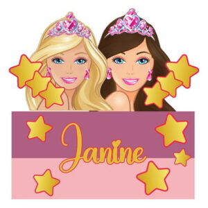 Arquivo de Corte Topo de Bolo Barbie Loira e Morena