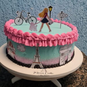 Arquivo de Corte Topo de Bolo Barbie Paris