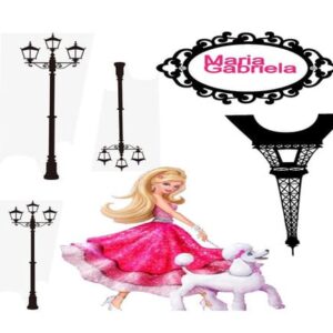 Arquivo de Corte : Topo de Bolo Barbie Paris/ Studio.