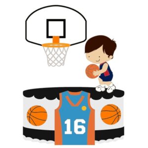 Arquivo de Corte: Topo de Bolo Basquete 003