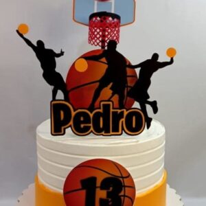 Arquivo de Corte Topo de Bolo Basquete Cesta 3d #778
