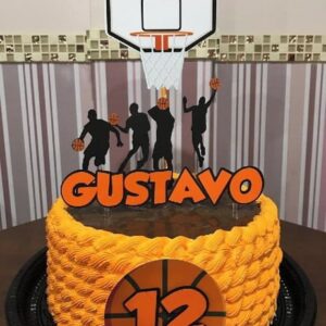 Arquivo de Corte Topo de Bolo Basquete