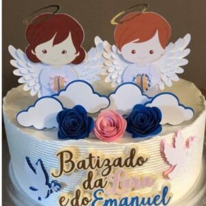 Arquivo de Corte Topo de Bolo Batizado Menina e Menino2
