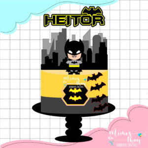 Arquivo de Corte Topo de Bolo Batman Cute 002