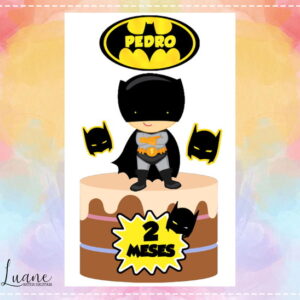 Arquivo de Corte Topo de Bolo Batman Cute - Studio e pdf