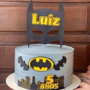Arquivo de Corte Topo de Bolo Batman em Camada