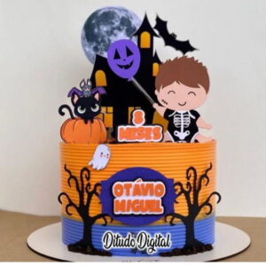 Arquivo De Corte Topo De Bolo Bebê Halloween Studio