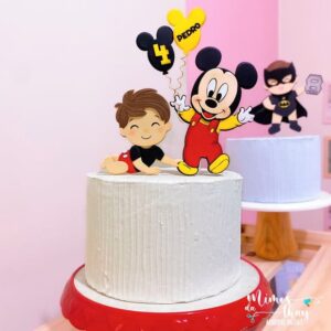 Arquivo de Corte: Topo de Bolo Bebê Menino e Mickey Baby 010