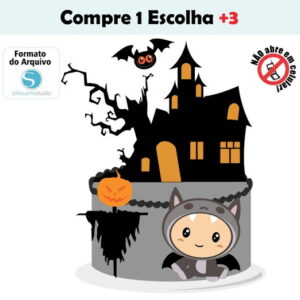 Arquivo de Corte Topo de Bolo Bebê Morcego