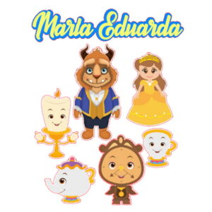 Arquivo de Corte Topo de Bolo Bela e a Fera + Brinde-0044
