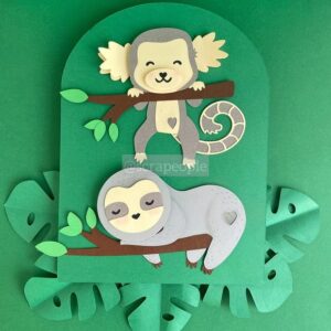 Arquivo de Corte: Topo de Bolo Bicho Preguiça 001