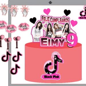 Arquivo de Corte Topo de Bolo Black Pink