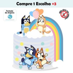 Arquivo de Corte Topo de Bolo Bluey #001