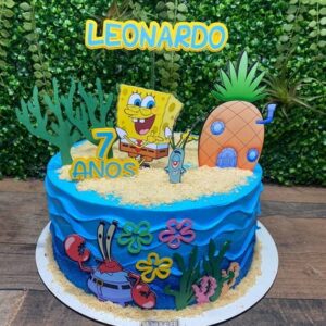 Arquivo de Corte Topo de Bolo - Bob Esponja