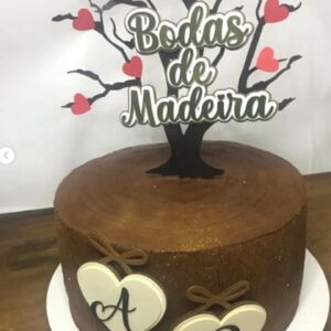 Arquivo De Corte Topo De Bolo Bodas De Madeira Studio 01