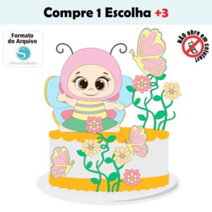 Arquivo de Corte Topo de Bolo Borboleta Baby