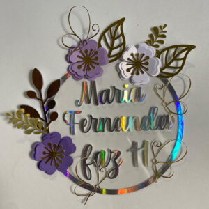 Arquivo de Corte Topo de Bolo Borboletas e Flores