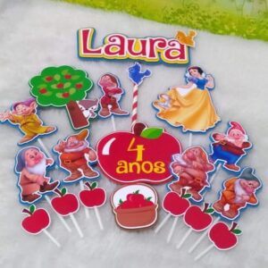 Arquivo de Corte Topo de Bolo Branca de Neve 04 (Studio)