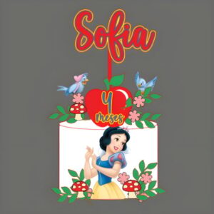 Arquivo de Corte Topo de Bolo Branca de Neve