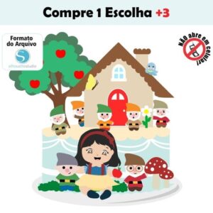 Arquivo de Corte Topo de Bolo Branca de Neve Bebê