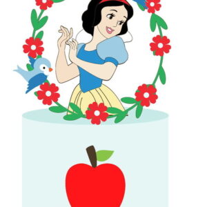 Arquivo de Corte Topo de Bolo - Branca de Neve