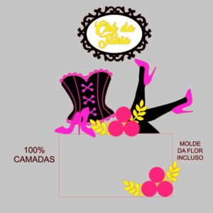 Arquivo de Corte Topo de Bolo Cabaré Despedida de Solteira