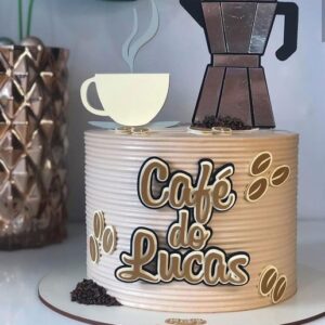Arquivo de corte topo de bolo Café camadas