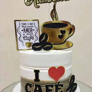 Arquivo de Corte Topo de Bolo Café Camadas