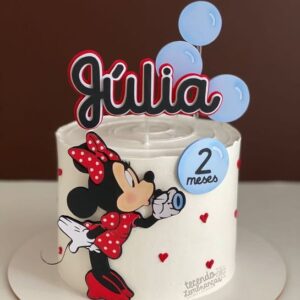 Arquivo de Corte: Topo de Bolo Camadas Minnie Vermelha 028