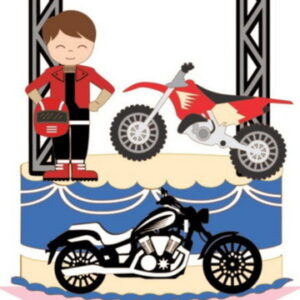Arquivo De Corte Topo De Bolo Camadas Motocicletas Studio