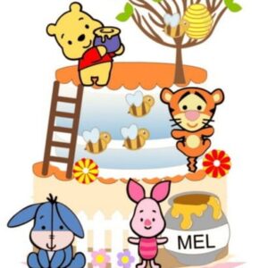Arquivo de corte Topo de Bolo Camadas Pooh STUDIO
