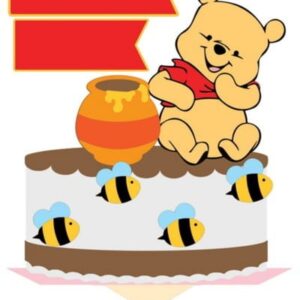 Arquivo De Corte Topo De Bolo Camadas Ursinho Pooh Studio