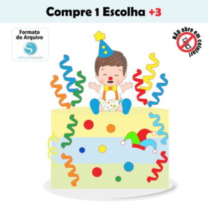 Arquivo de Corte Topo de Bolo Carnaval #001