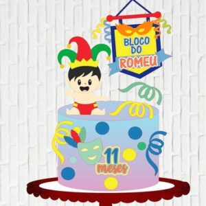 Arquivo de Corte Topo de Bolo Carnaval Bebe