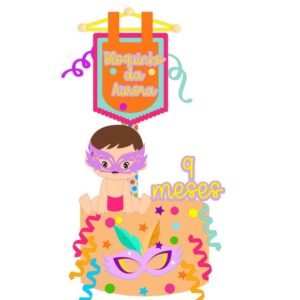 Arquivo de Corte Topo de Bolo Carnaval