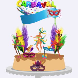 Arquivo de corte topo de bolo carnaval -studio