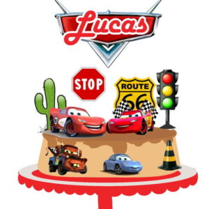Arquivo de Corte Topo de Bolo Carros 06