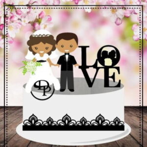 Arquivo de Corte Topo de Bolo - Casamento