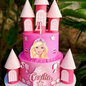 Arquivo de Corte Topo de Bolo Castelo da Barbie