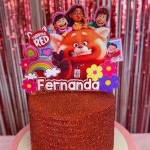 Arquivo de Corte Topo de Bolo Cenário Red Crescer É Uma Fera