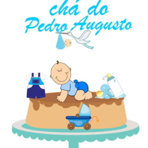 Arquivo de corte Topo de Bolo Chá de Bebê 01