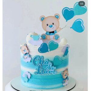Arquivo de Corte Topo de Bolo Cha de Bebe Ursinho Studio