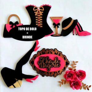 Arquivo de Corte Topo de Bolo Chá de Lingerie Pdf/dxf/svg