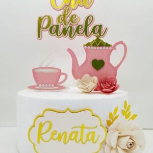 Arquivo De Corte Topo De Bolo Chá De Panela Studio